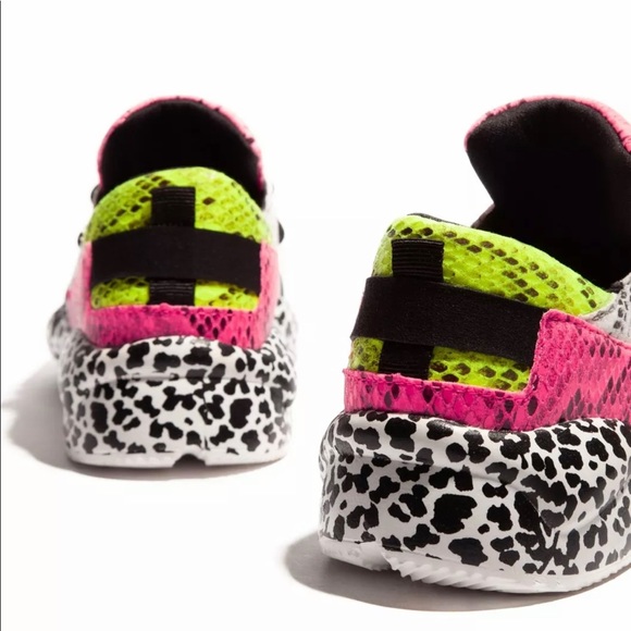 💕 Neon Snake Skin & Cheetah Print Tennis Shoes - Picture 6 of 8